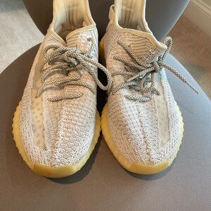 adidas Yeezy Boost White/Beige and Yellow Sneakers
